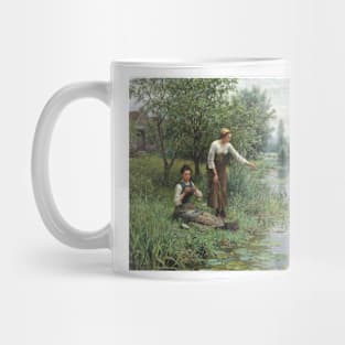 Two Women Fishing by Daniel Ridgway Knight Mug